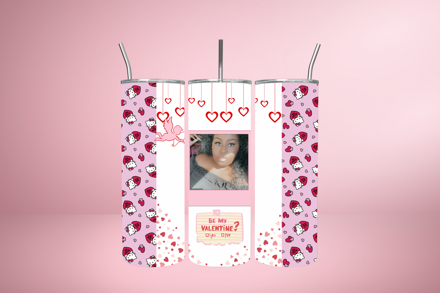 Personalized 20oz Kitty Valentines Tumbler