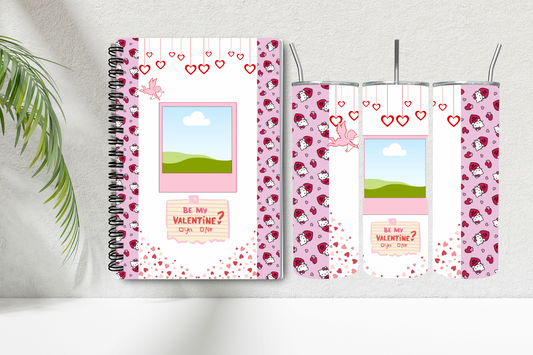 Personalized Kitty Notebook and Tumbler Set