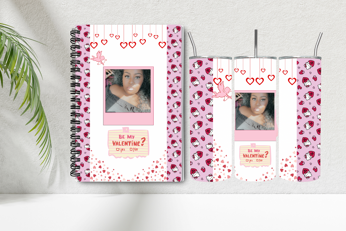 Personalized Kitty Notebook and Tumbler Set